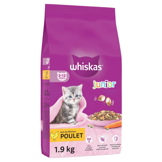 Croquettes pour Chatons Junior WHISKAS le paquet de 1,9Kg