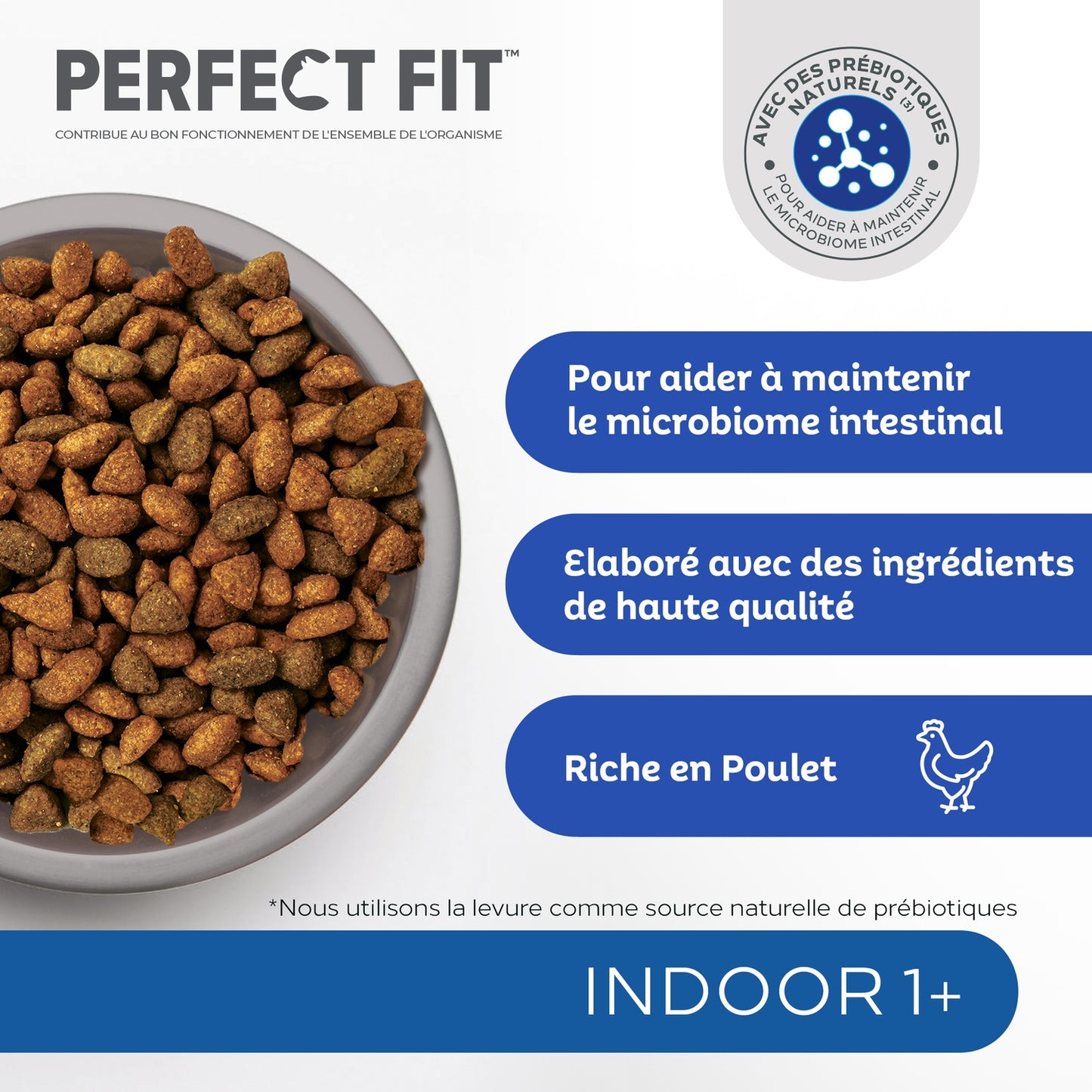 Croquettes pour Chat Adulte Stérilisé Poulet d'Intérieur PERFECT FIT