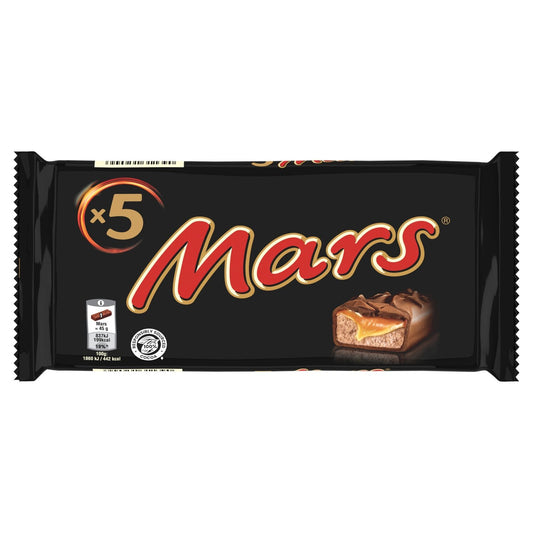 Barres Chocolatées Lait Caramel MARS les 5 barres de 45g
