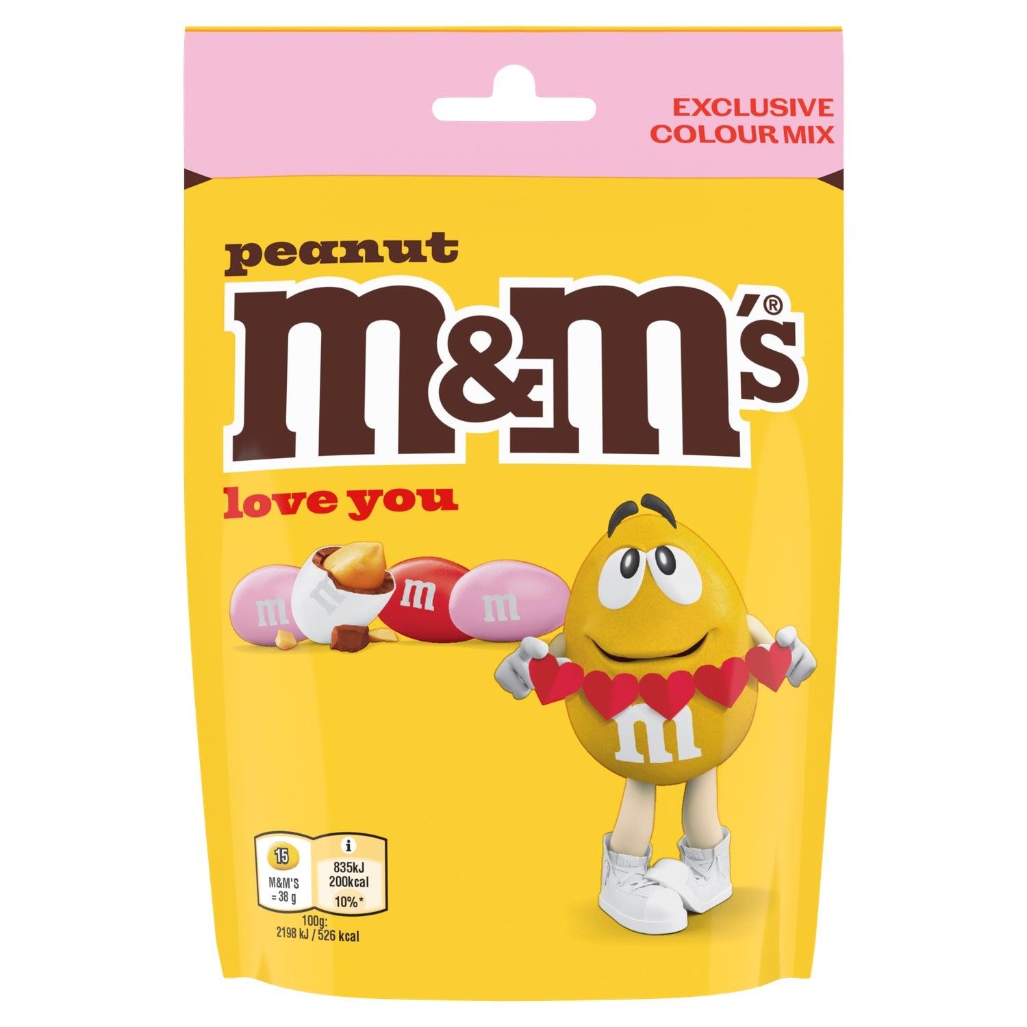 Confiserie Chocolatée Lait Cacahuètes Rose M&M'S 
