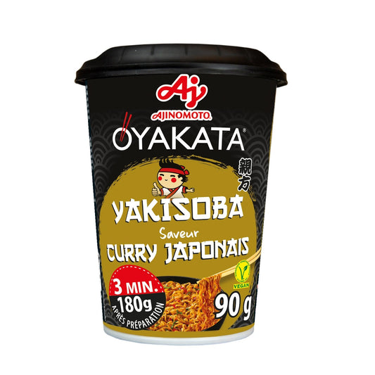 Nouilles Sautées Yakisoba Saveur Curry Japonais en Cup OYAKATA la cup de 90g