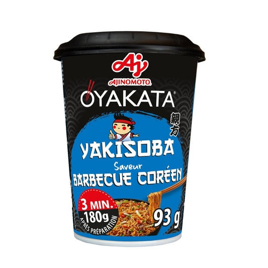 Nouilles Sautées Yakisoba Saveur Barbecue Coréen en Cup OYAKATA la cup de 93g