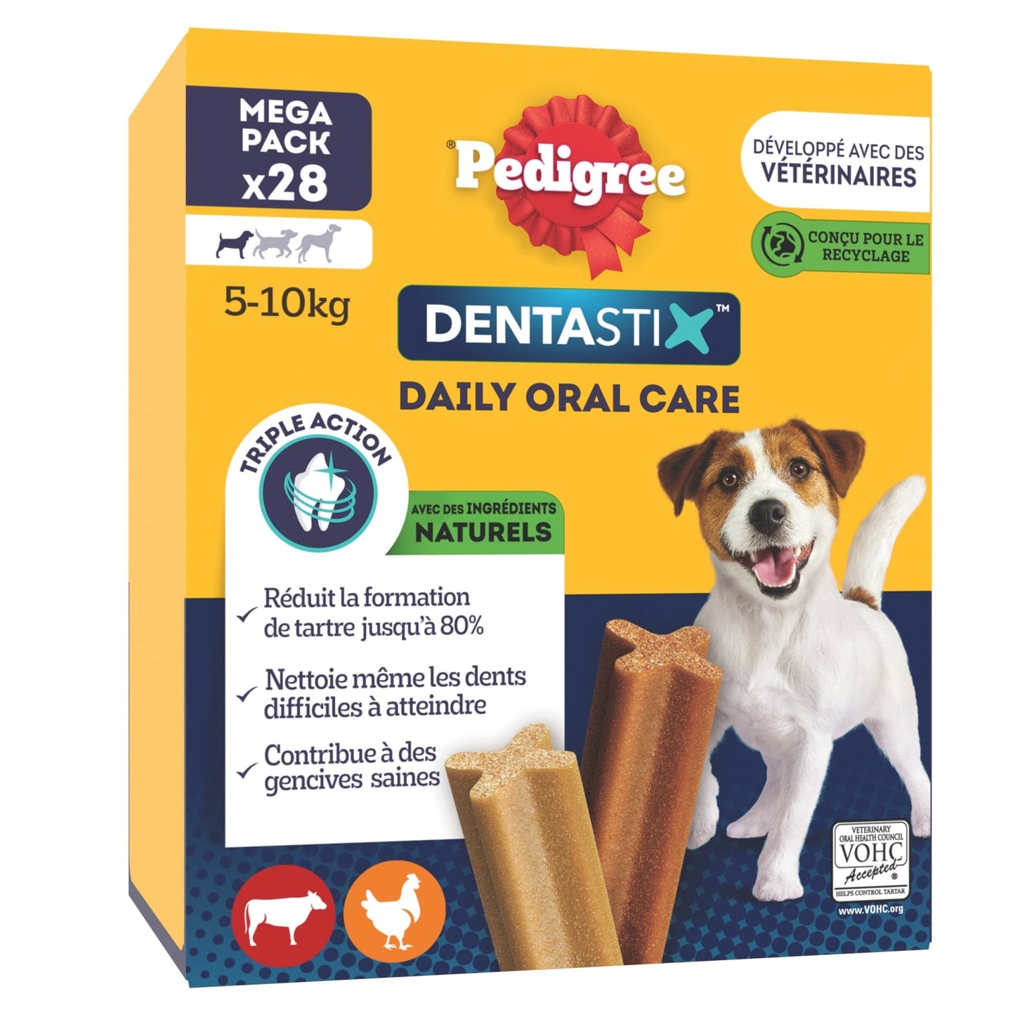 Friandises Pour Chien Adulte Petit <10kg Hygiène Bucco Dentaire DENTASTIX 