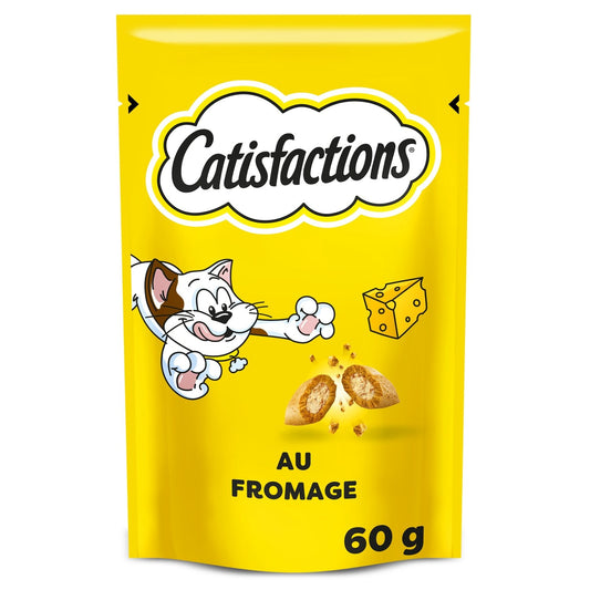 Friandises pour Chat Adulte Fromage CATISFACTIONS le sachet de 60g