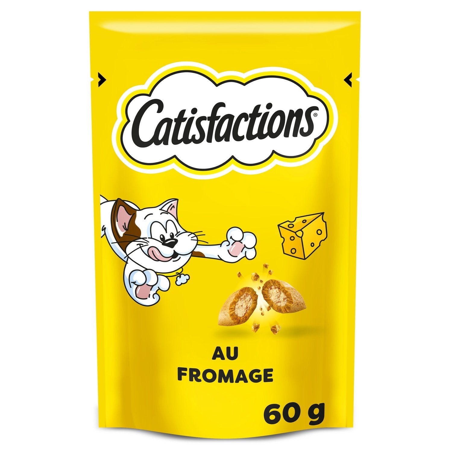 Friandises pour Chat Adulte Fromage CATISFACTIONS le sachet de 60g