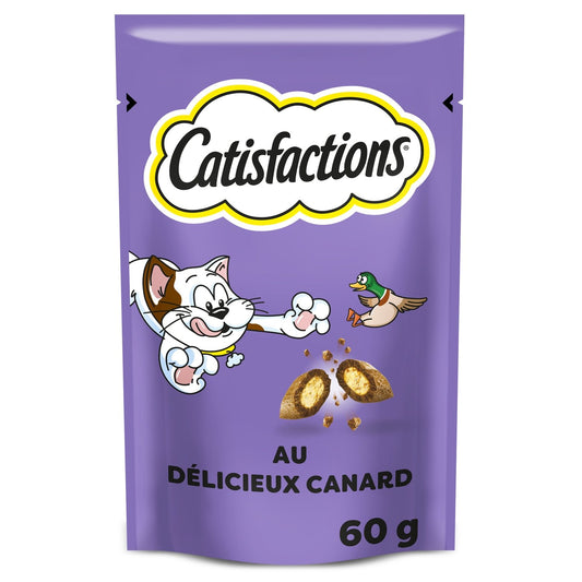 Friandises pour Chat Adulte et Chaton Canard CATISFACTIONS le sachet de 60g