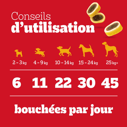 Friandises pour Chien Adulte Fourrés Gourmands Boeuf Fromage Tasty Minis PEDIGREE