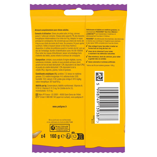 Friandises à Mâcher pour Chien Petit <10kg Boeuf Volaille PEDIGREE