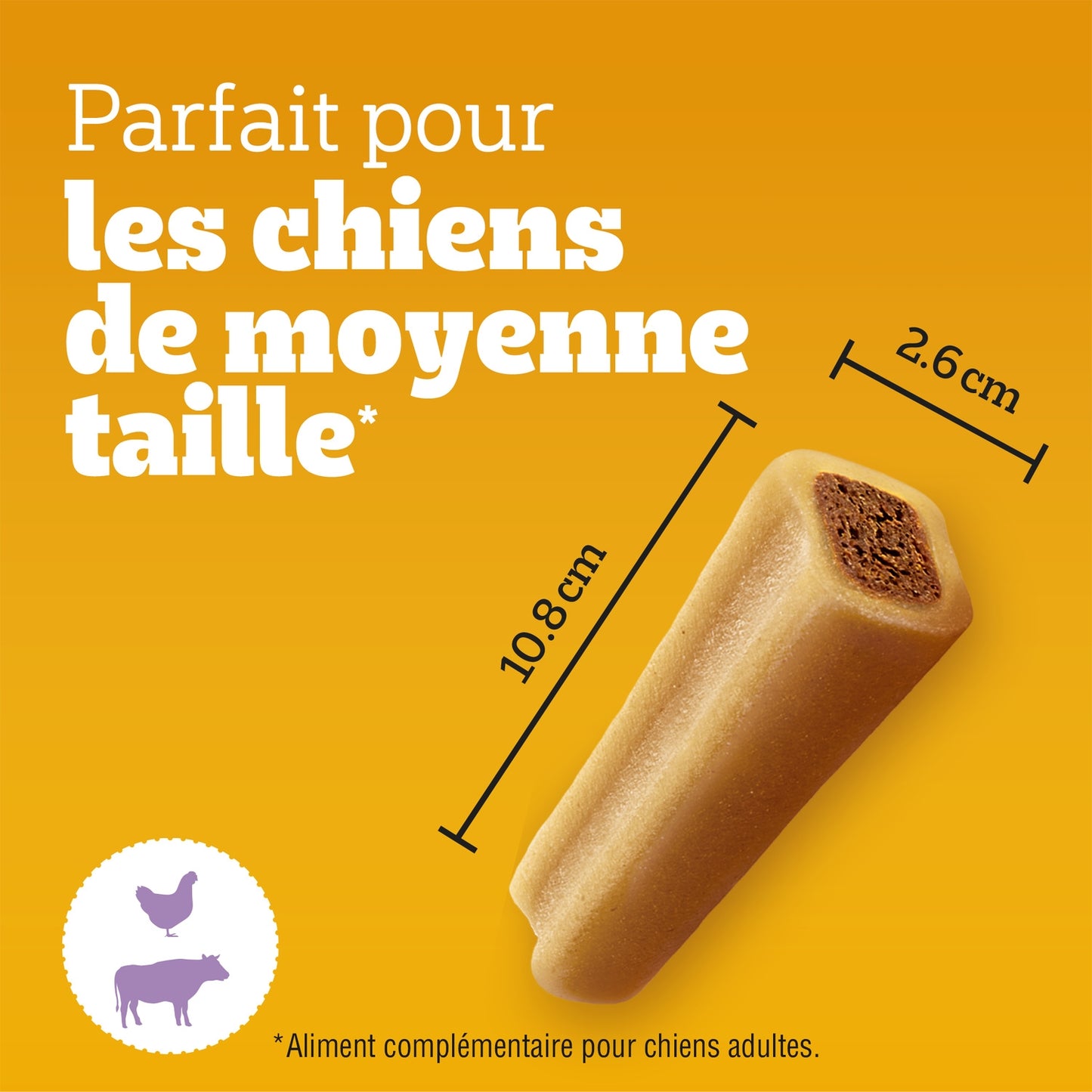 Friandises Pour Chien Moyen +10kg Grand +25kg Boeuf Volaille Jambon PEDIGREE 