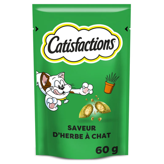 Friandises pour Chat Adulte Herbe à Chat CATISFACTIONS le sachet de 60g