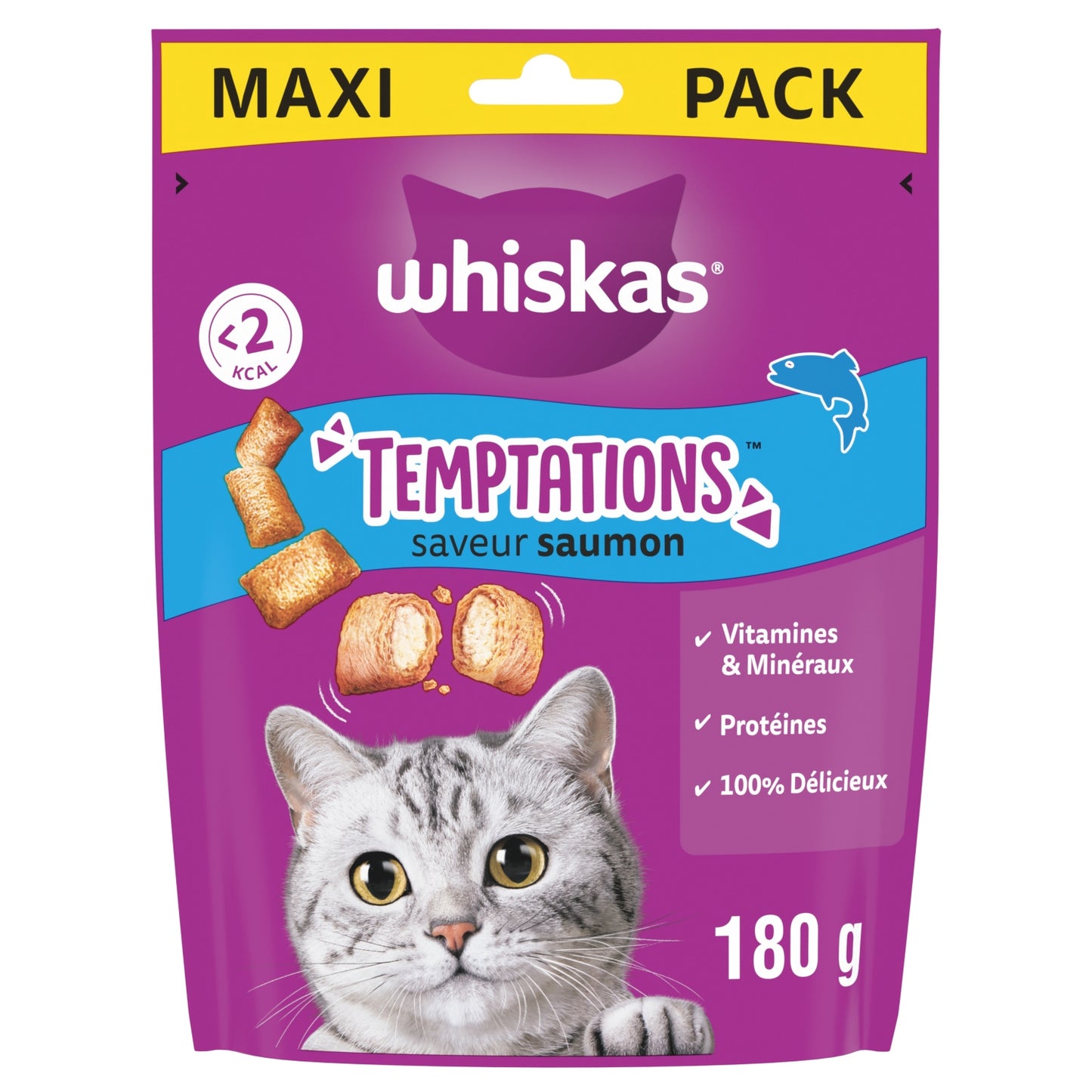 Friandises Pour Chat Adulte Saumon Temptations WHISKAS 