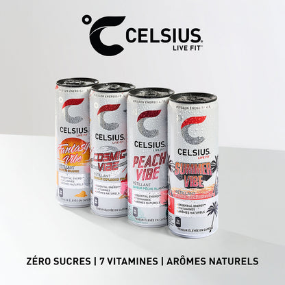 Soda Énergisant Fraise Fruit de la Passion CELSIUS 