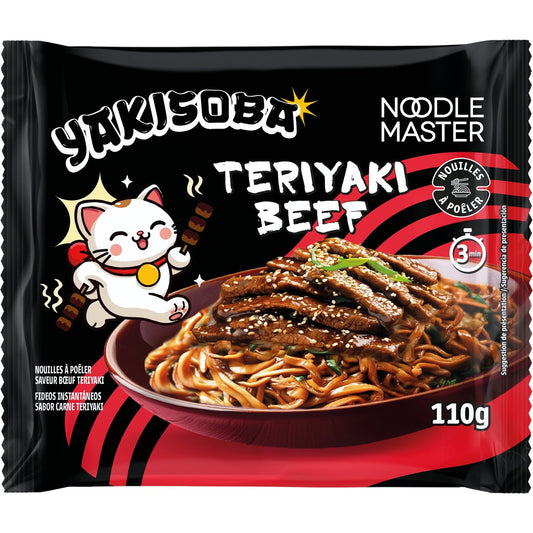 Nouilles à Poêler Yakisoba Saveur Bœuf et Citron Vert NOODLE MASTER le sachet de 110g