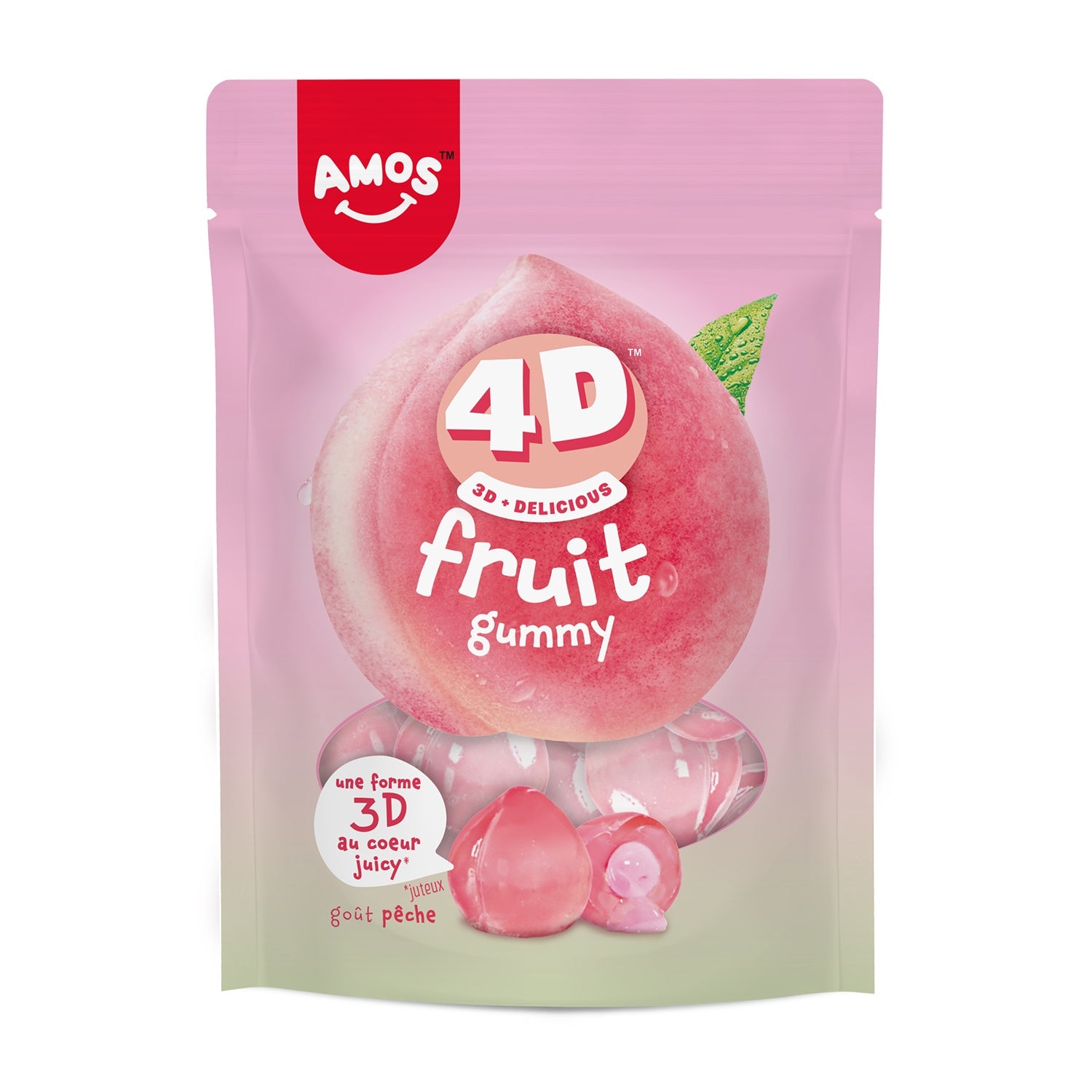 Bonbons fruits pêche AMOS 