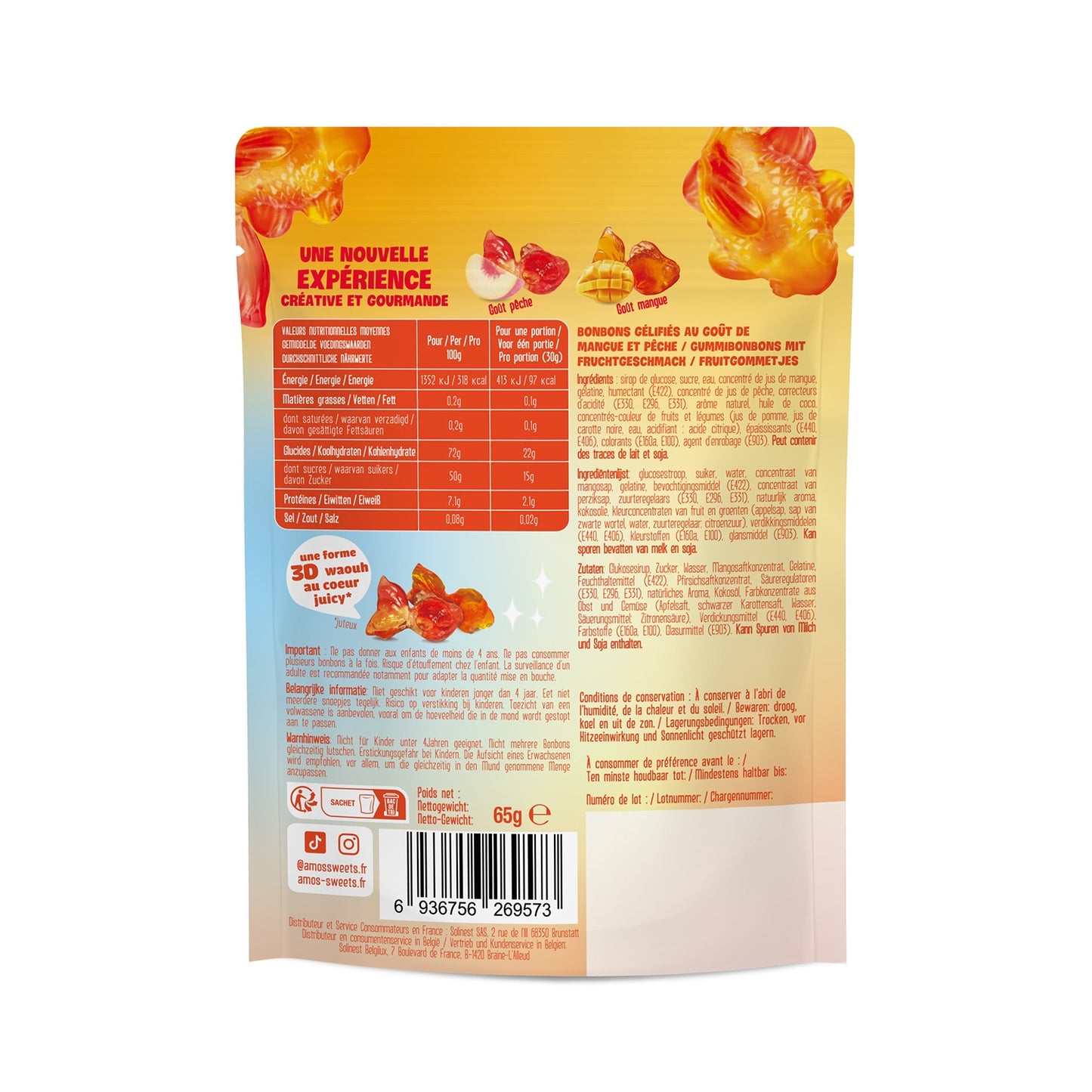 Bonbon poisson mangue et pêche AMOS 