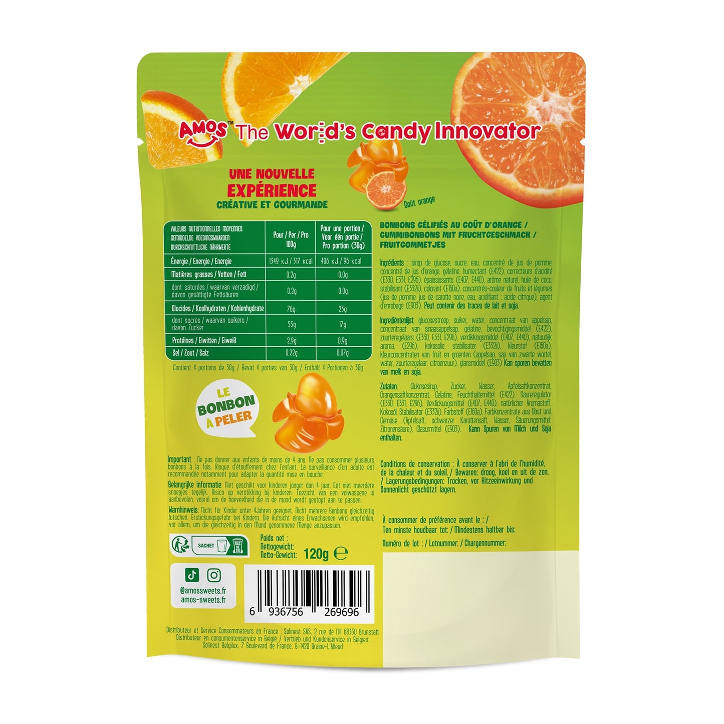 Bonbons peel orange AMOS 