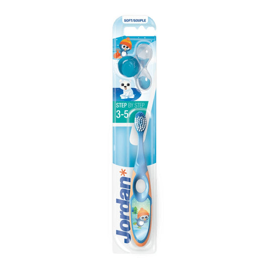 Brosse à Dents Souple Enfant 3-5 Ans Step By Step avec Ventouse JORDAN la brosse à dents