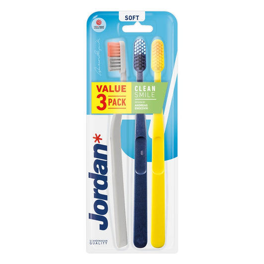 Brosse à Dents Souple JORDAN le lot de 3 brosses à dents