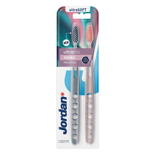 Brosse à Dents Ultra Souple Dents Sensibles JORDAN le lot de 2 brosses à dents