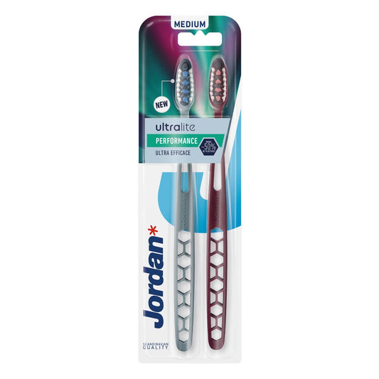 Brosse à Dents Médium Performance JORDAN le lot de 2 brosses à dents