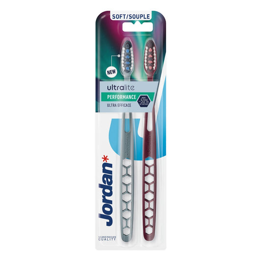 Brosse à Dents Souple Ultra Lite JORDAN le lot de 2 brosses à dents
