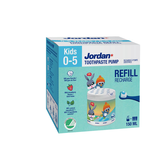 Recharge Pompe Dentifrice kids 0-5 ans Goût Fraise JORDAN 