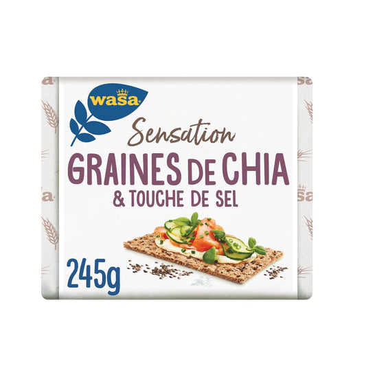 Tartines Croustillantes Graines de Chia et Touche de Sel WASA le paquet de 245g