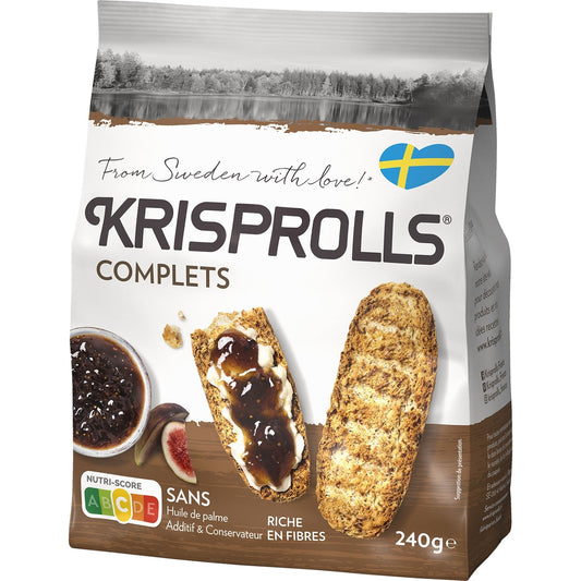 Pains Suédois Grillés Complets KRISPROLL'S Le paquet de 225g