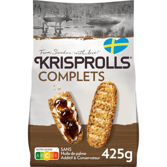 Petits Pains Grillés Complets KRISPROLL'S Le paquet de 400g