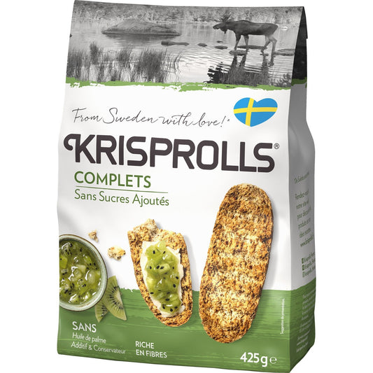 Pains Complets Sans Sucres Ajoutés KRISPROLL'S Le paquet de 400g