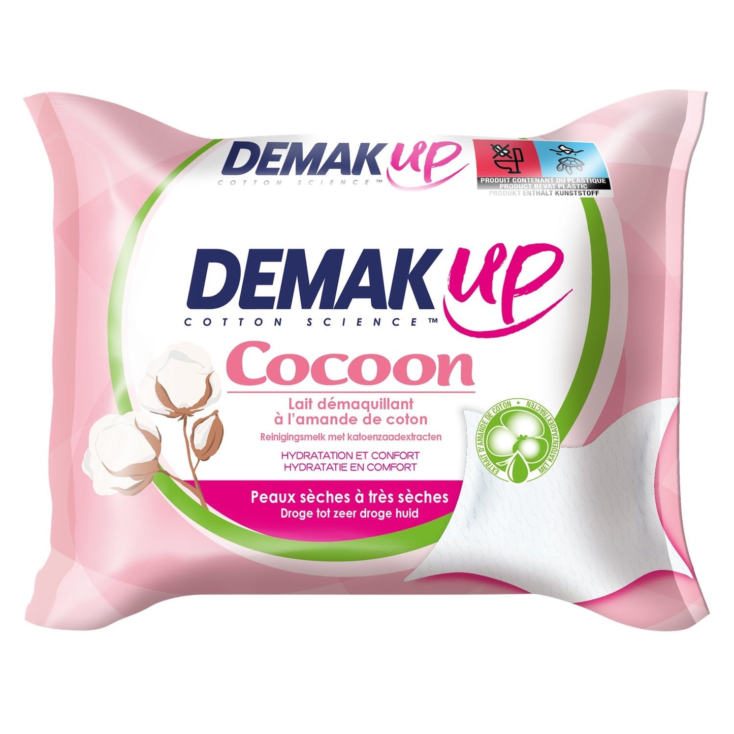 DEMAK'UP Cocoon Makeup Remover Wipes for Sensitive Skin