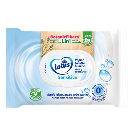 LOTUS Soft Moist Toilet Paper Natural Fibers Plastic Free