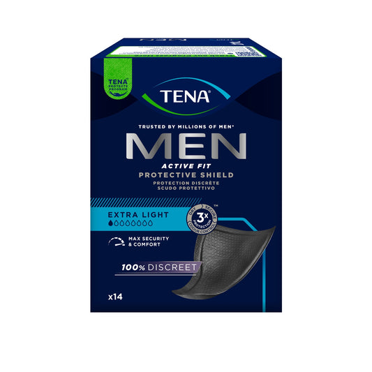 Serviettes hygiéniques fuites urinaires Homme Protection Discrète Extra Light Men Active Fit TENA 