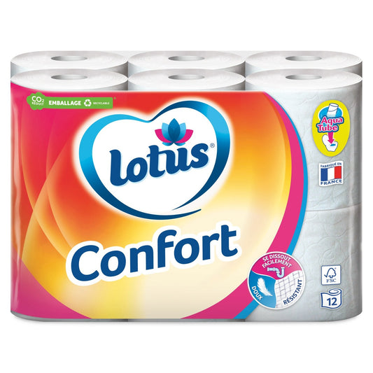 Soft and Strong Toilet Paper Disposable Tube Fsc Comfort Aqua Tube LOTUS