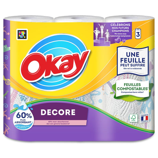 Decorated Paper Towels X3 OKAY