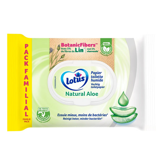 Papier Toilette Humide Aloe Vera LOTUS le paquet de 80 lingettes