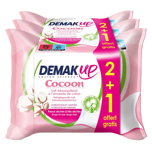 DEMAK'UP Cocoon Makeup Remover Wipes for Dry to Very Dry Skin