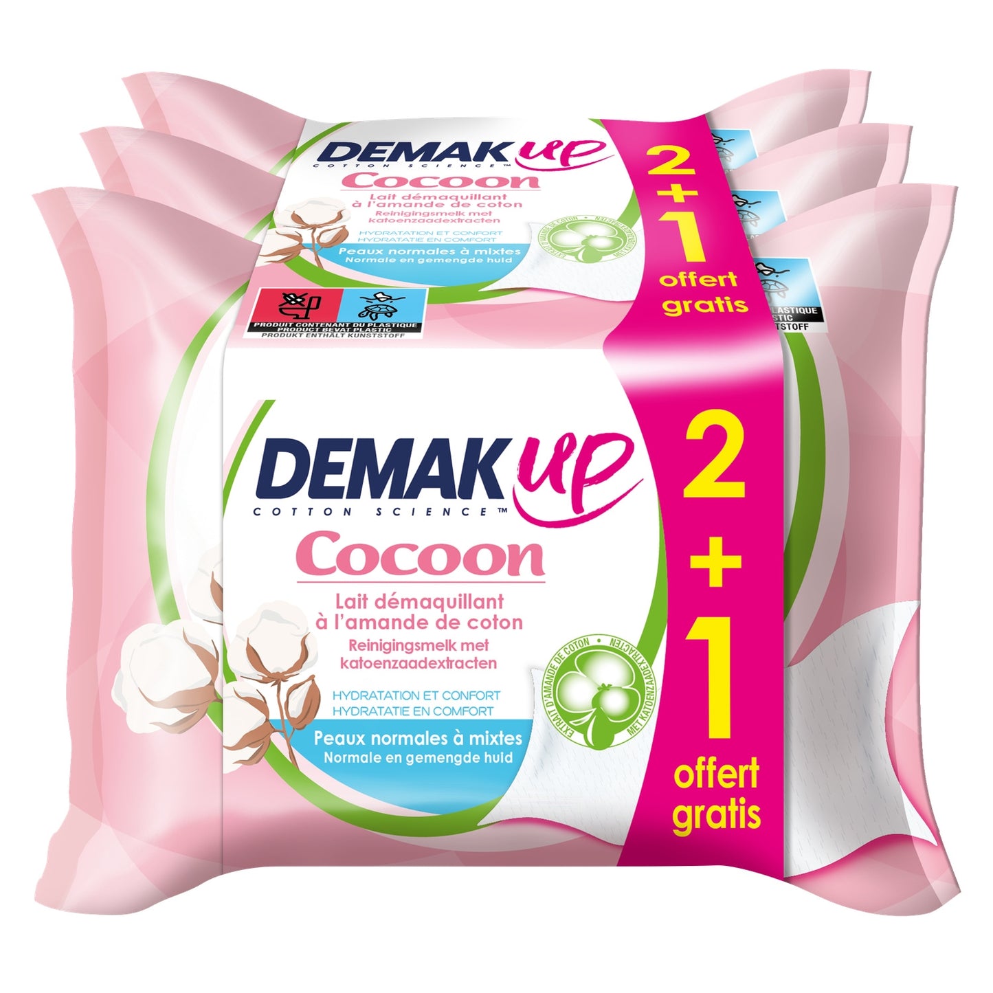 DEMAK'UP Gentle Cocoon Makeup Remover Wipes for Normal to Combination Skin