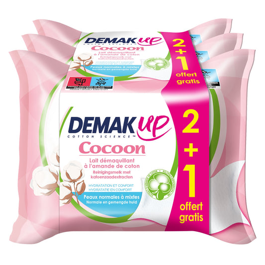 DEMAK'UP Gentle Cocoon Makeup Remover Wipes for Normal to Combination Skin