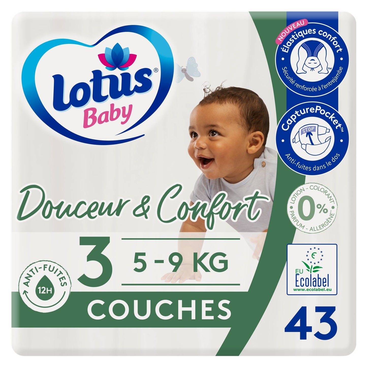 Baby Diapers Size 3: 5-9kg Natural Softness LOTUS BABY