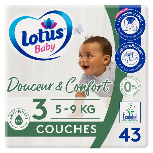 Baby Diapers Size 3: 5-9kg Natural Softness LOTUS BABY