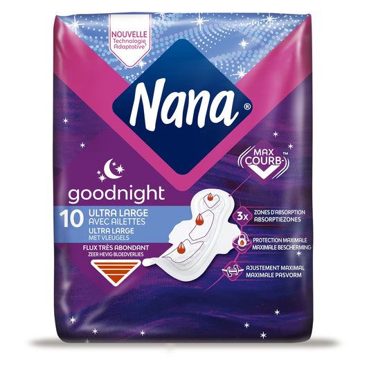 NANA Ultra Goodnight Sanitary Napkins