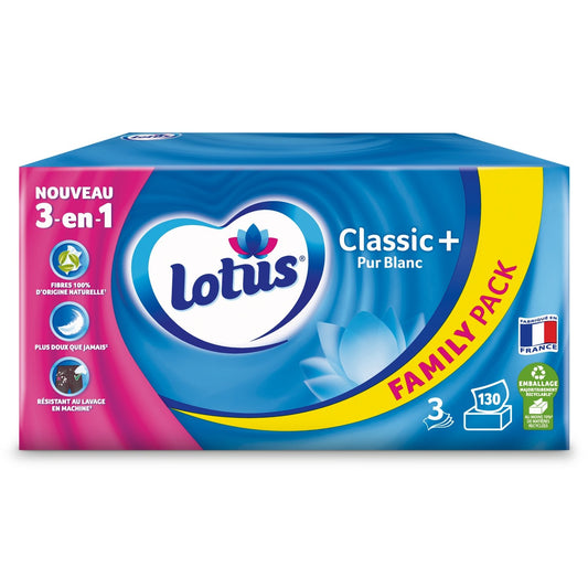 LOTUS Soft 3-Ply Pure White Recyclable Tissues
