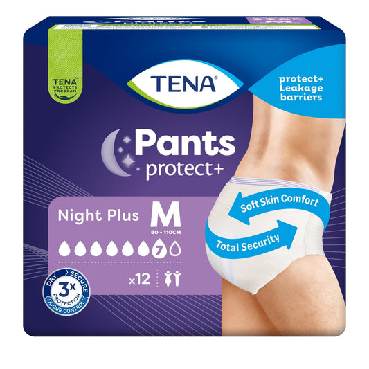 Culottes Incontinence Protect Protect+ Night Plus Medium TENA le paquet de 12 culottes incontinence