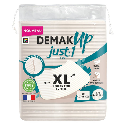 Disque de Coton Blanc Xl Ultra Doux DEMAK'UP le paquet de 50
