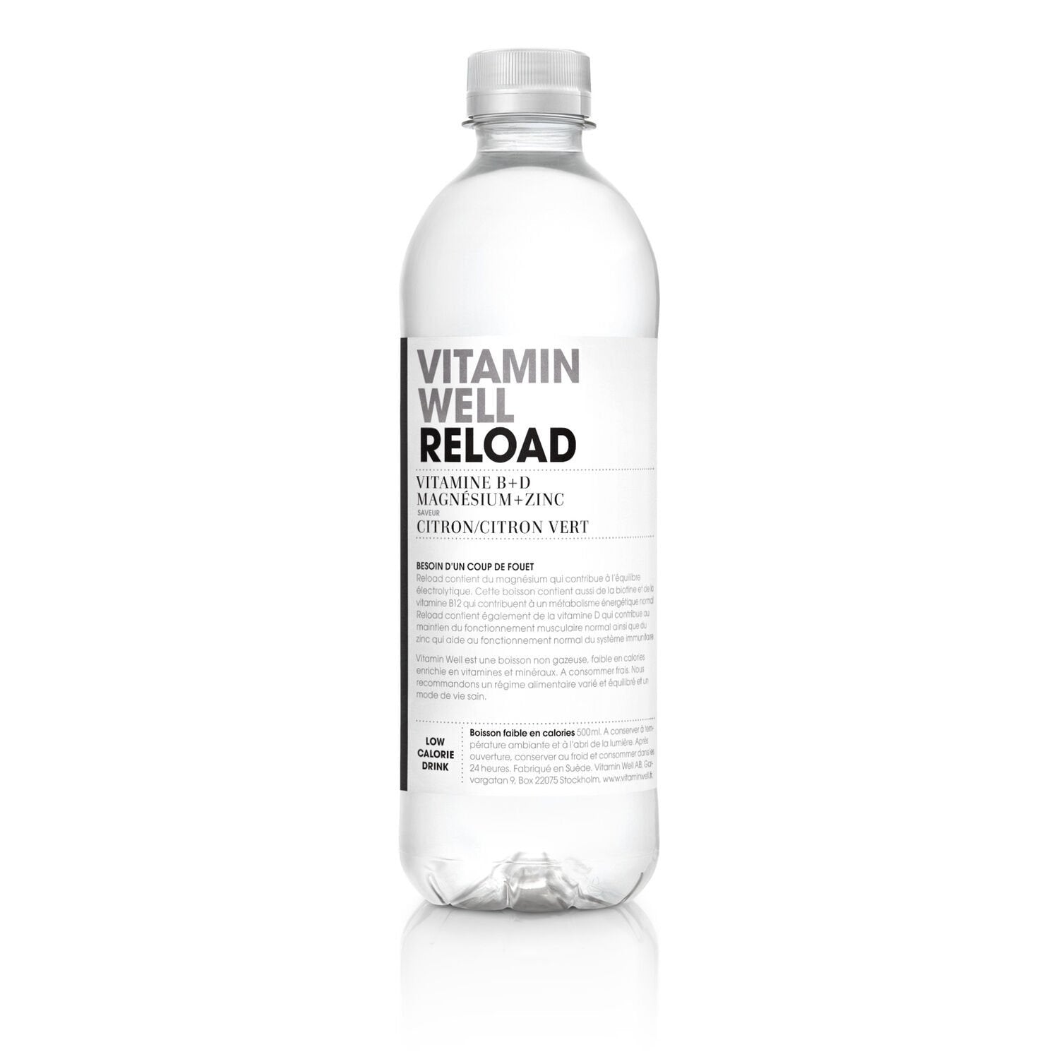 Boisson Vitaminée Goût Citron VITAMIN WELL la bouteille de 50cL