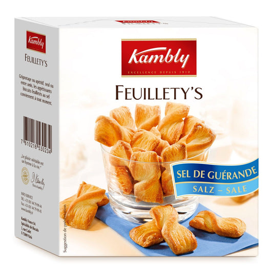 Biscuits Apéritifs Sel de Guérande KAMBLY la boite de 80 g