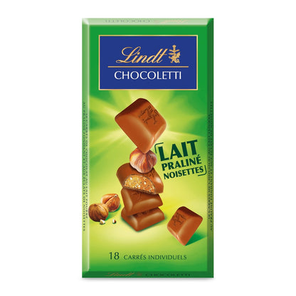 LINDT Milchschokolade Quadrat Chocoletti Haselnuss Praline