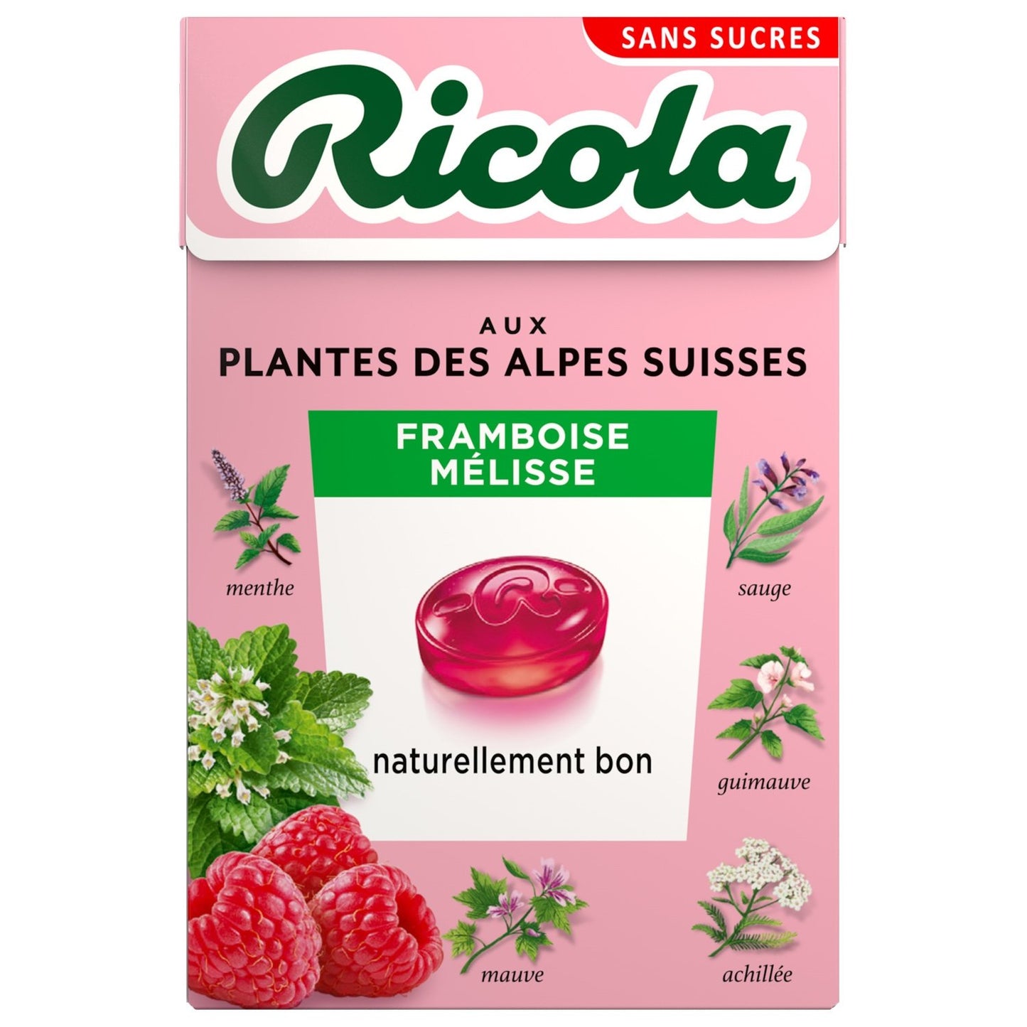 RICOLA Sugar-Free Raspberry Lemon Balm Candies