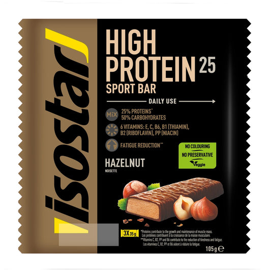 Barre Protéinée Noisettes ISOSTAR le paquet de 105g